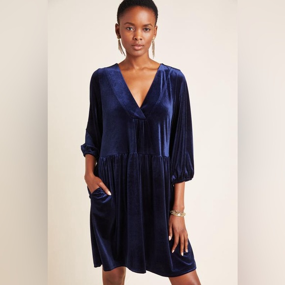 Anthropologie Dresses & Skirts - Anthropologie Amadi Greta Velvet Tunic Dress Size Small